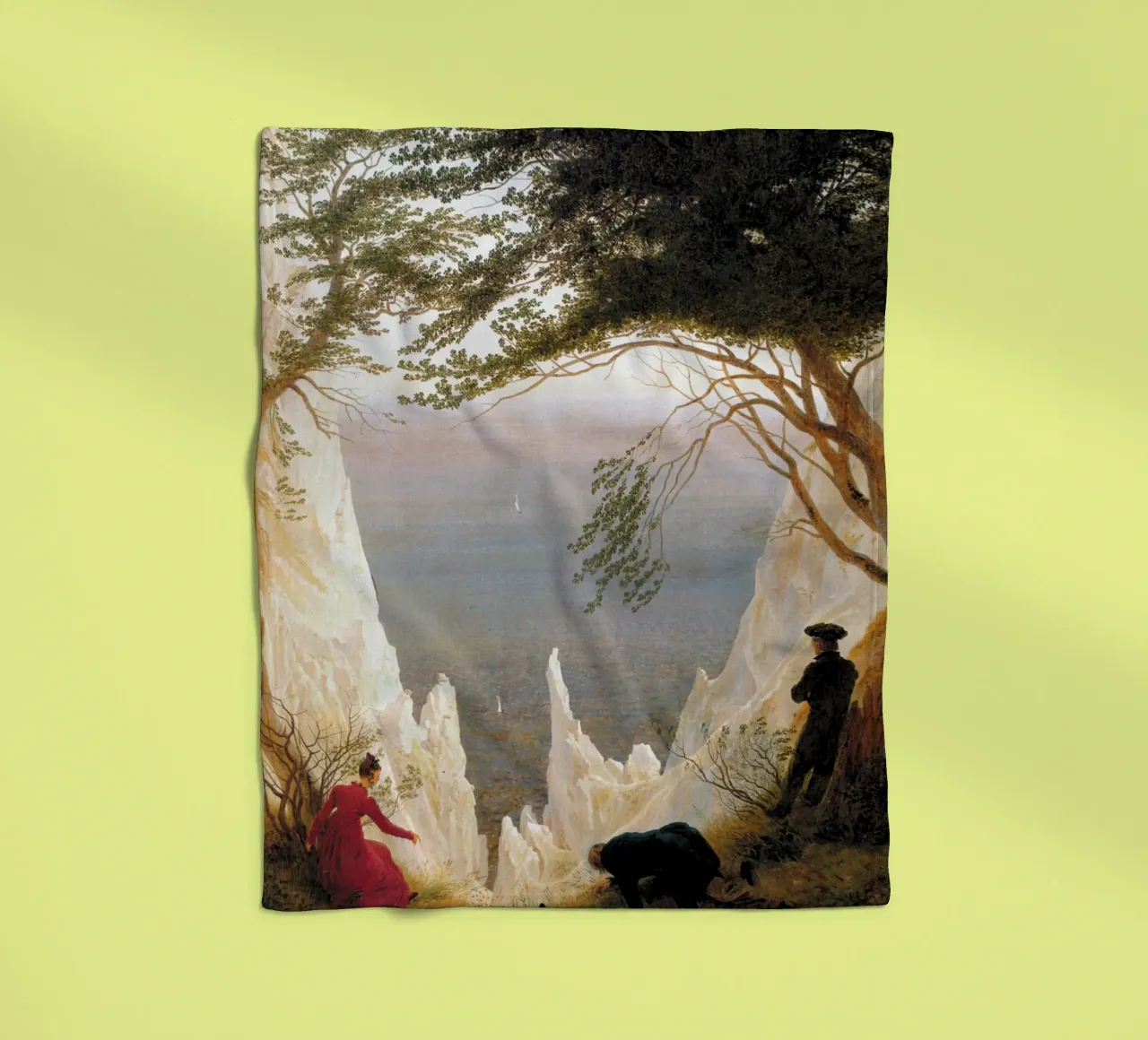 Caspar David Friedrich - Rocce di gesso a Ruegen coperta in pile da Timeless Artworks
