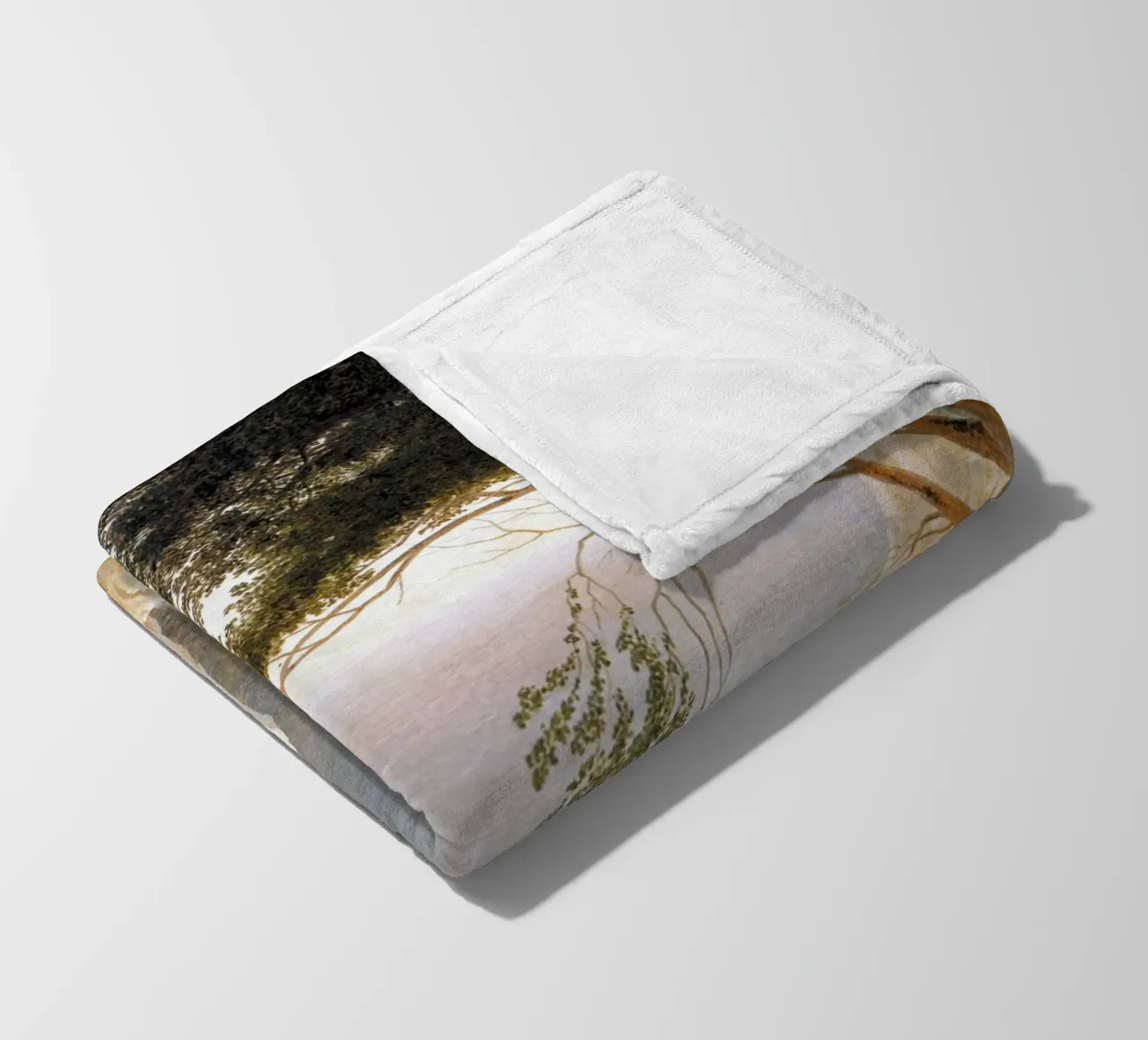 Caspar David Friedrich - Rocce di gesso a Ruegen coperta in pile da Timeless Artworks