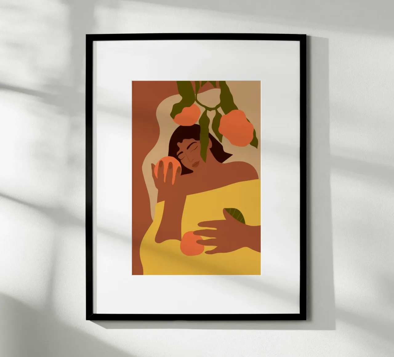 Abbraccio della natura poster con telaio in alluminio da Artie Shifa
