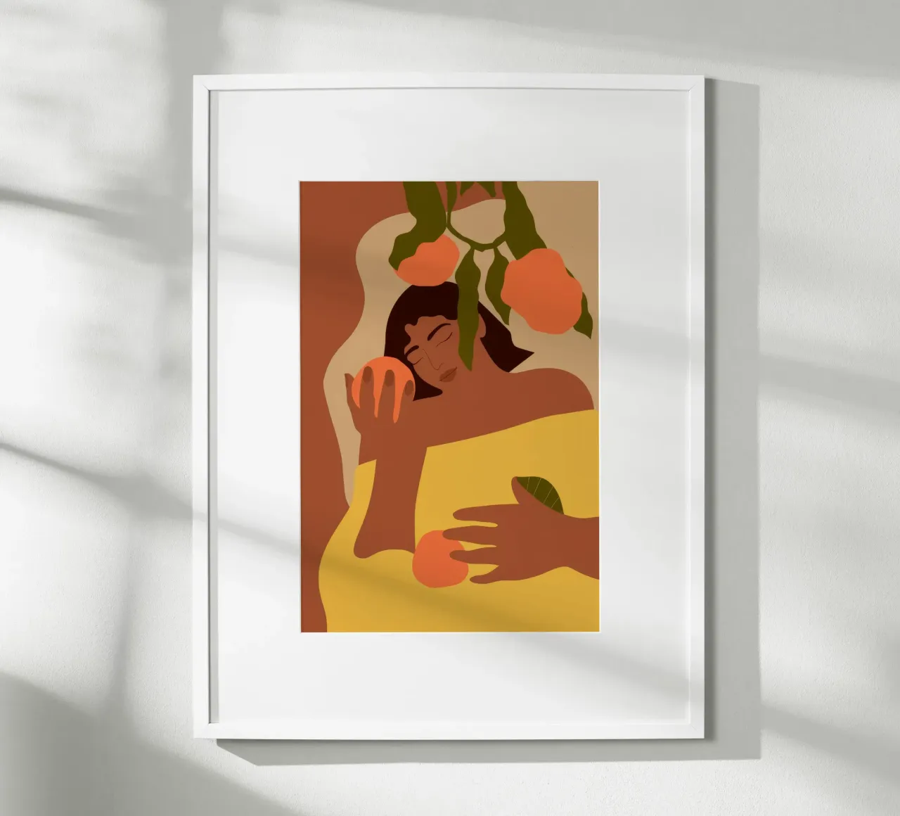 Abbraccio della natura poster con telaio in alluminio da Artie Shifa