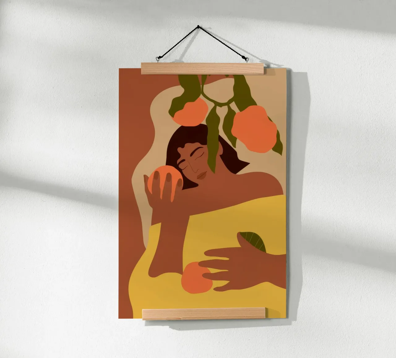 Abbraccio della natura poster con telaio in alluminio da Artie Shifa