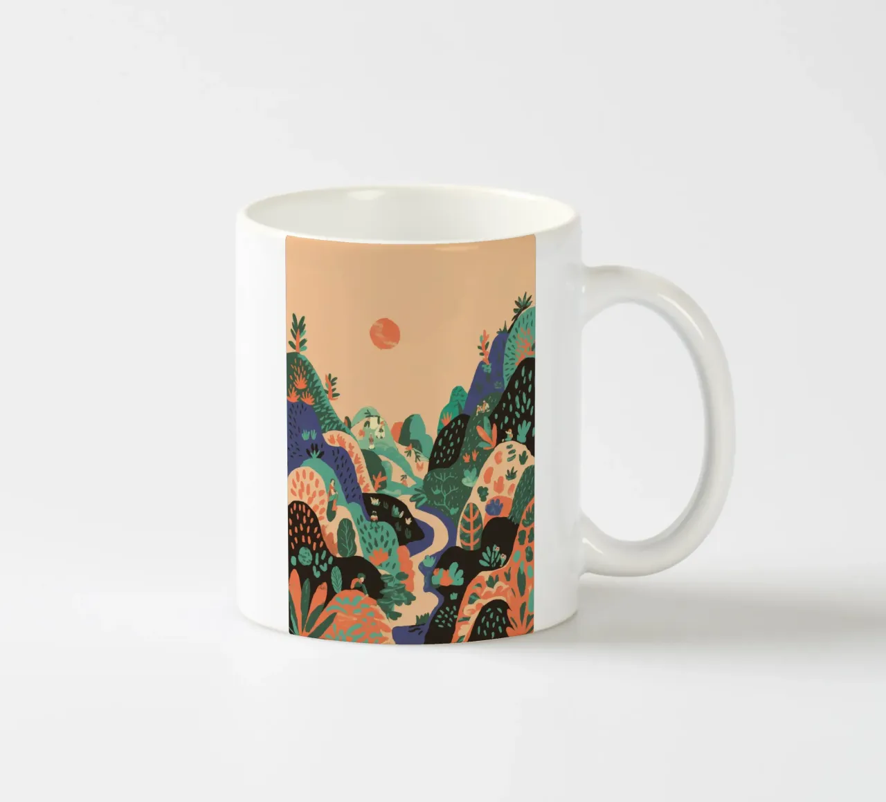 Foresta incantata tazza in ceramica da Artie Shifa