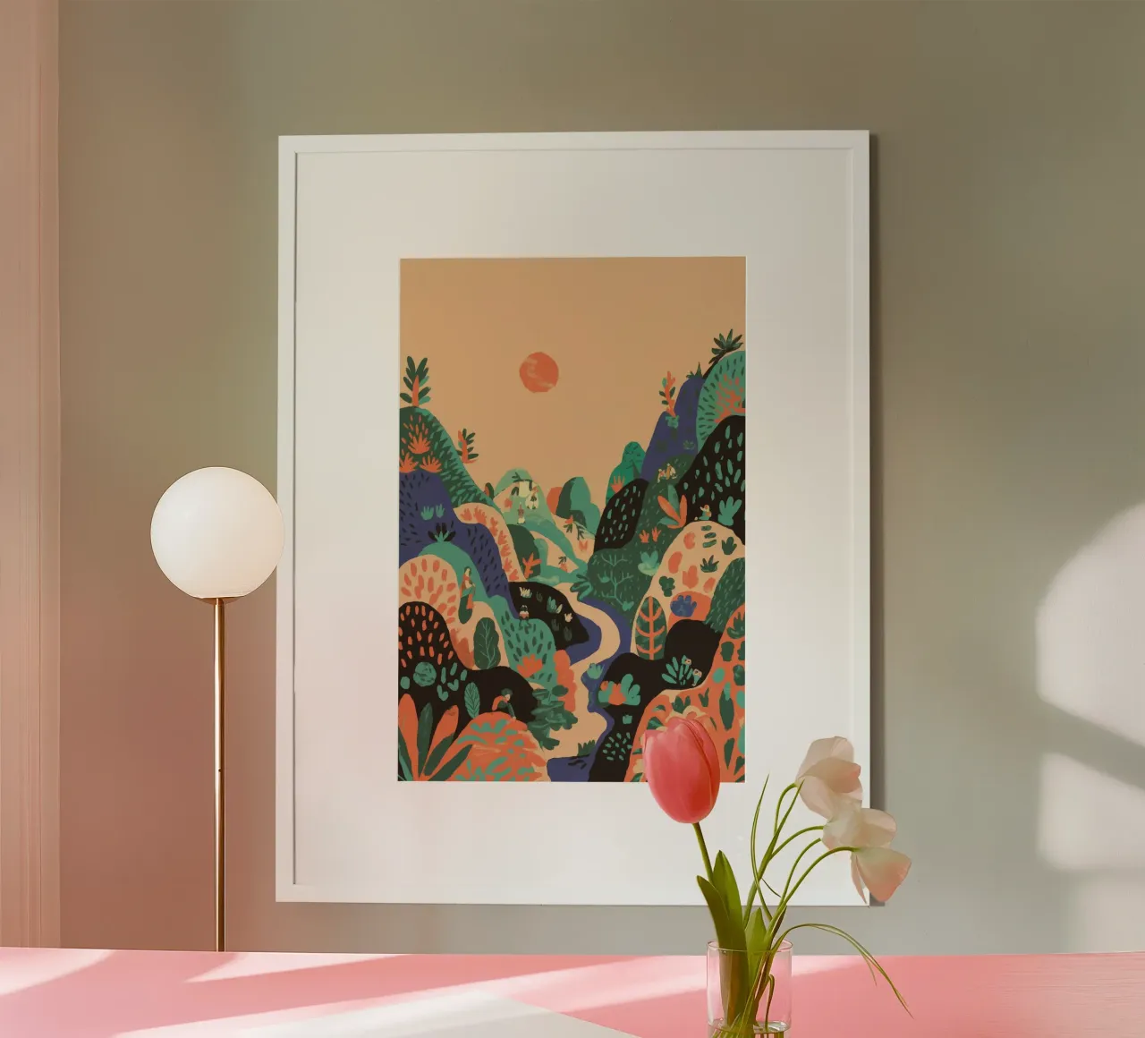 Foresta incantata poster con telaio in plastica da Artie Shifa