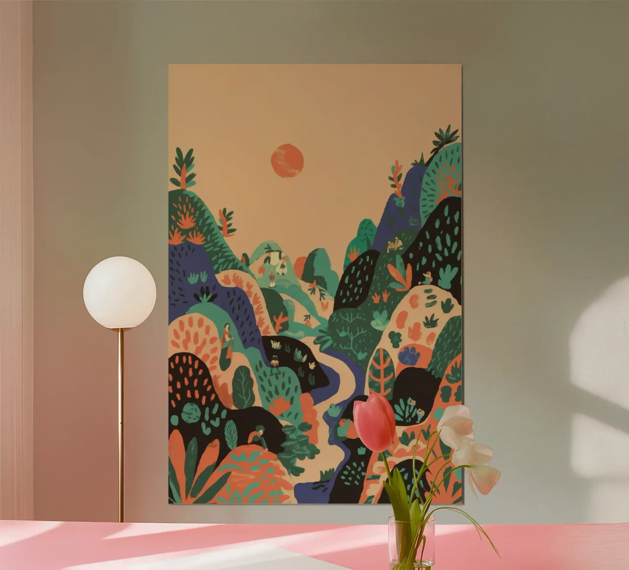 Foresta incantata poster con telaio in plastica da Artie Shifa