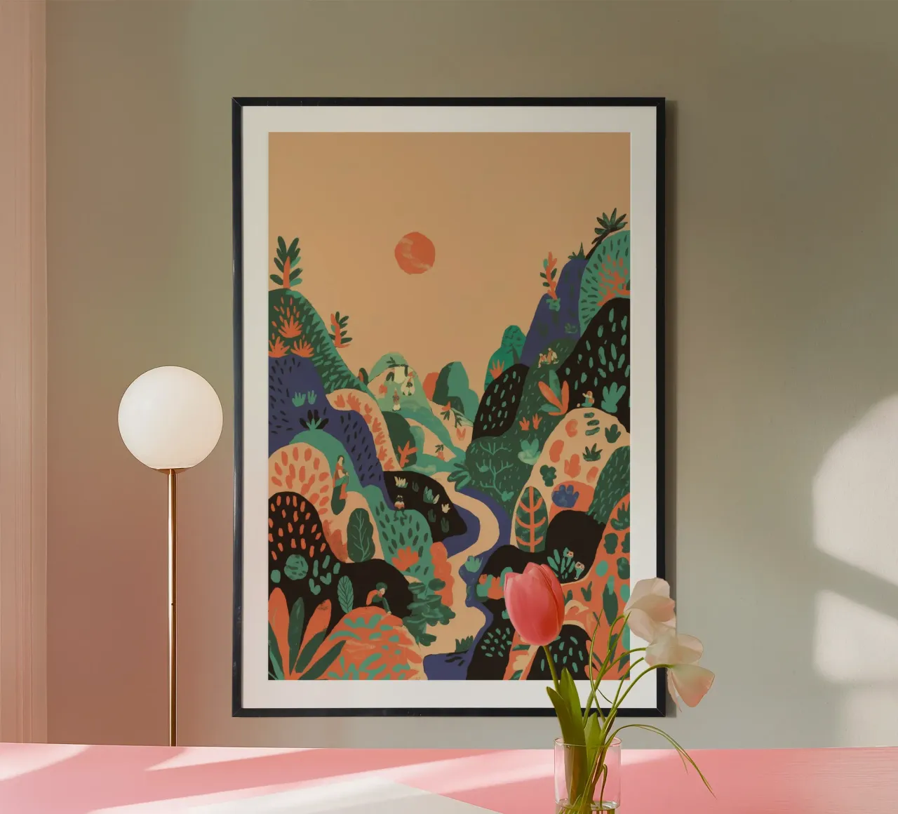 Foresta incantata poster con telaio in plastica da Artie Shifa