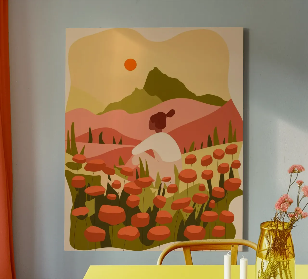 Field of Dreams canvas with Floater frame by Artie Shifa