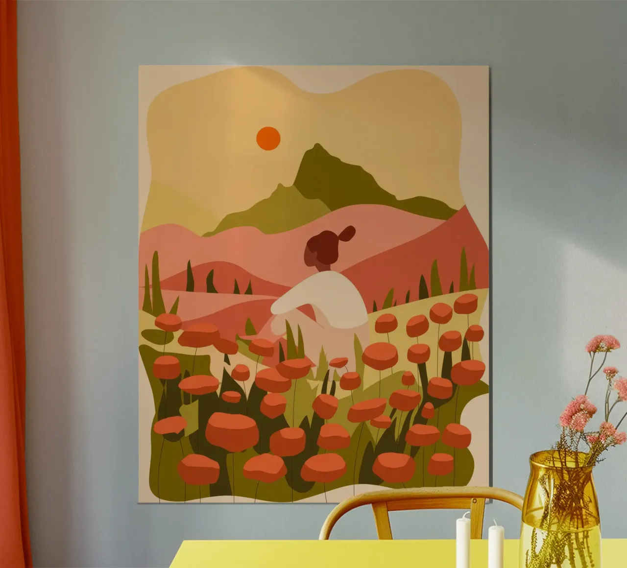 Il campo dei sogni poster con telaio in legno da Artie Shifa