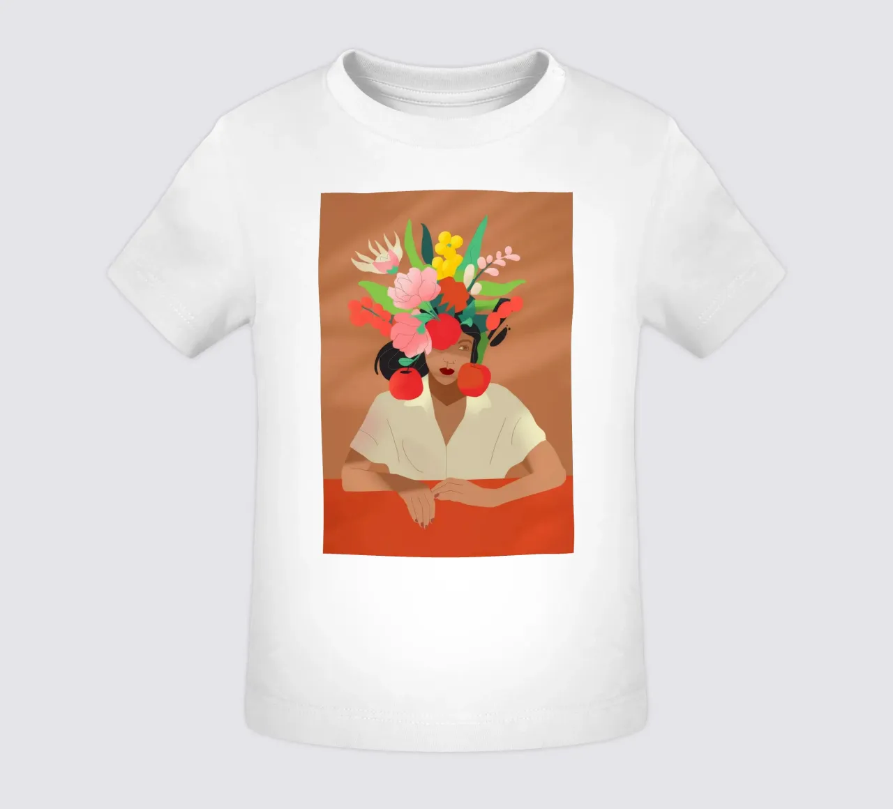 Floral Headpiece baby t-shirt by Artie Shifa