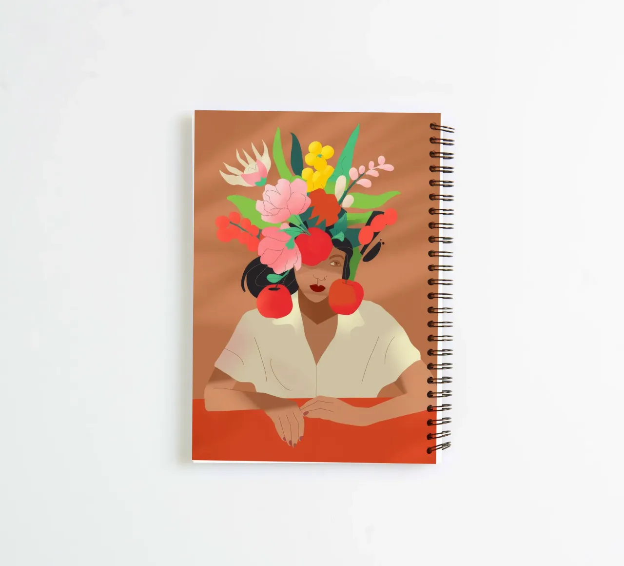 Kopfbedeckung mit Blumen Ringbuch von Artie Shifa