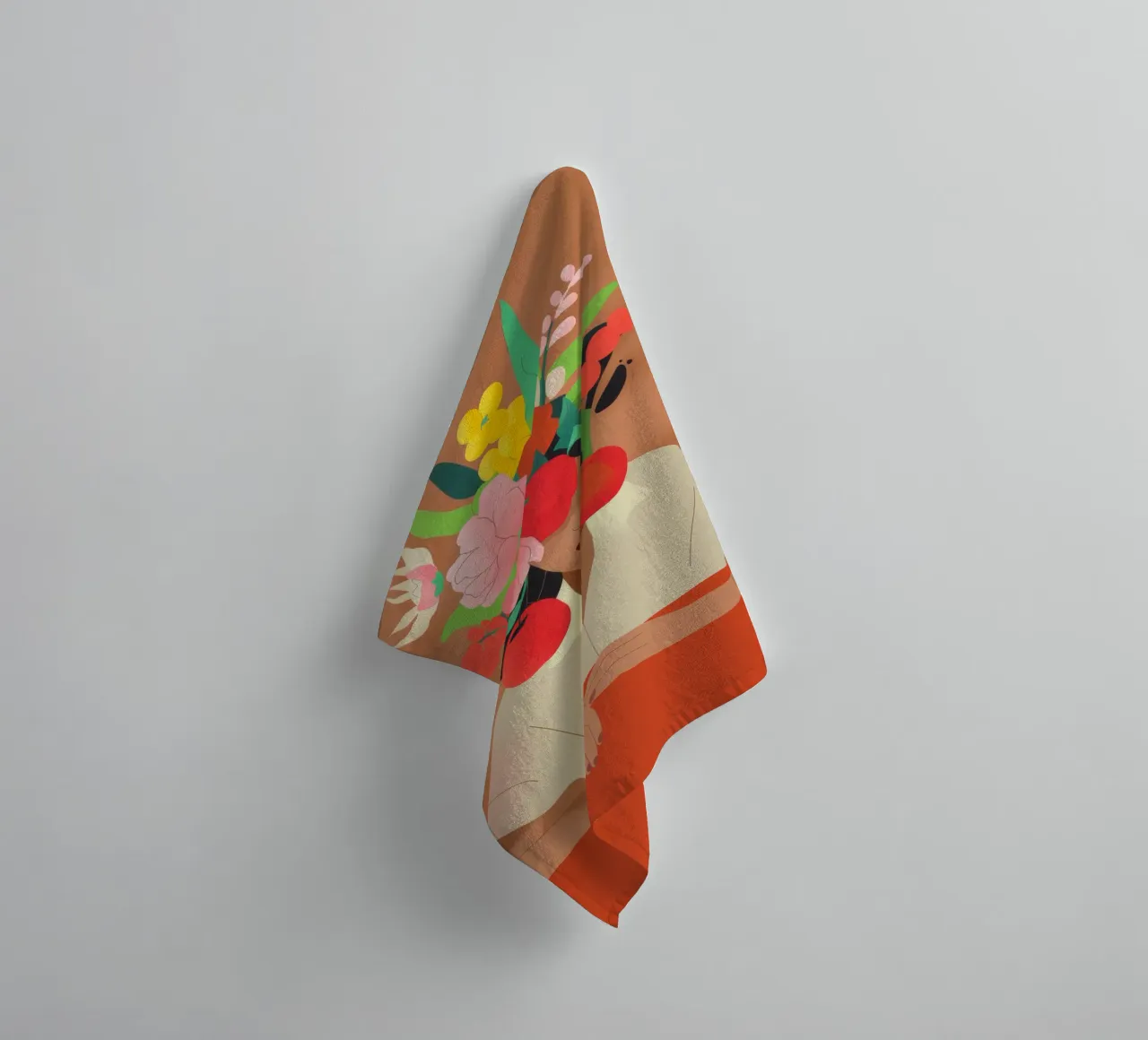 Bloemetjeshoofdstuk badhanddoek van Artie Shifa