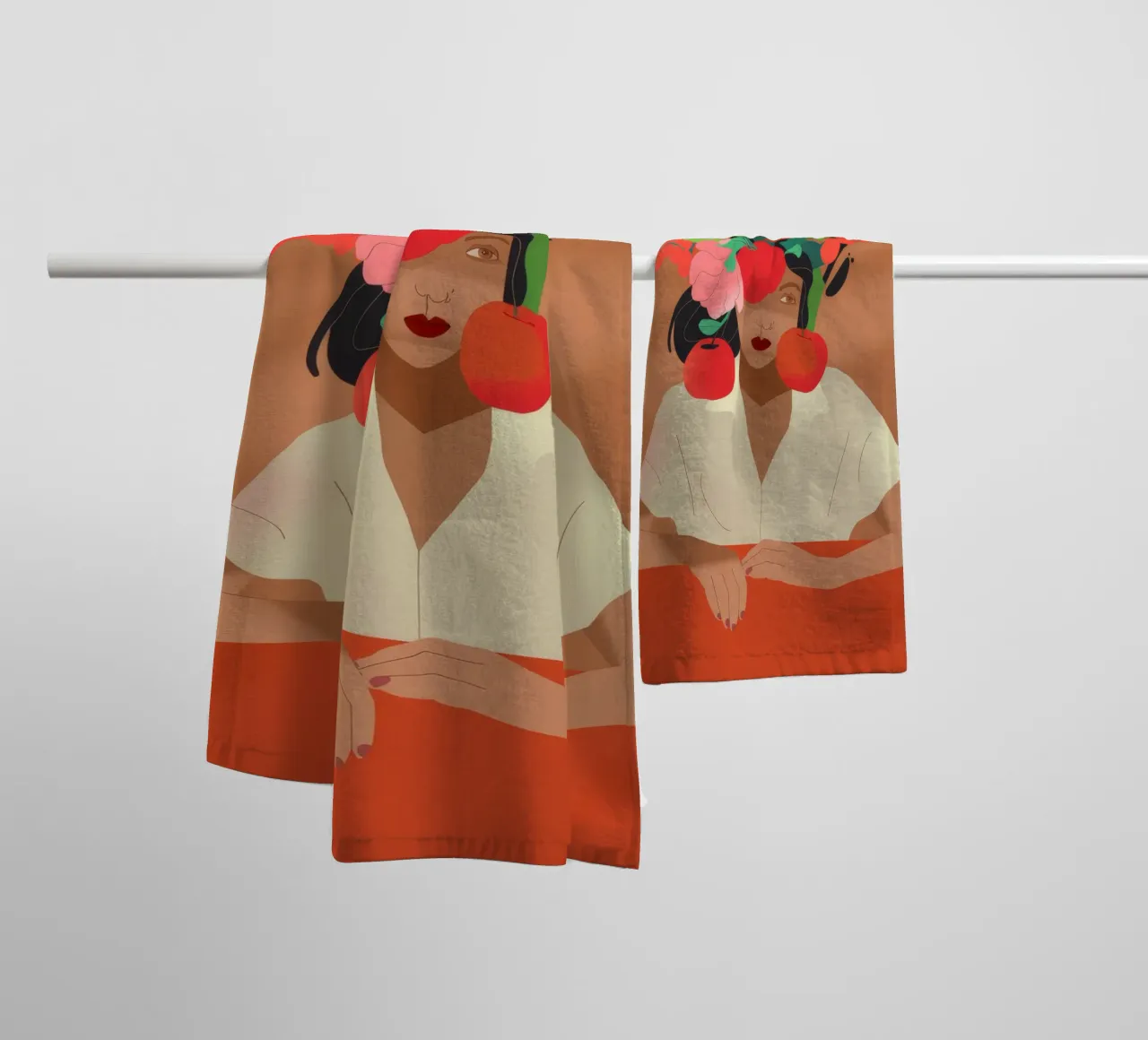 Bloemetjeshoofdstuk badhanddoek van Artie Shifa