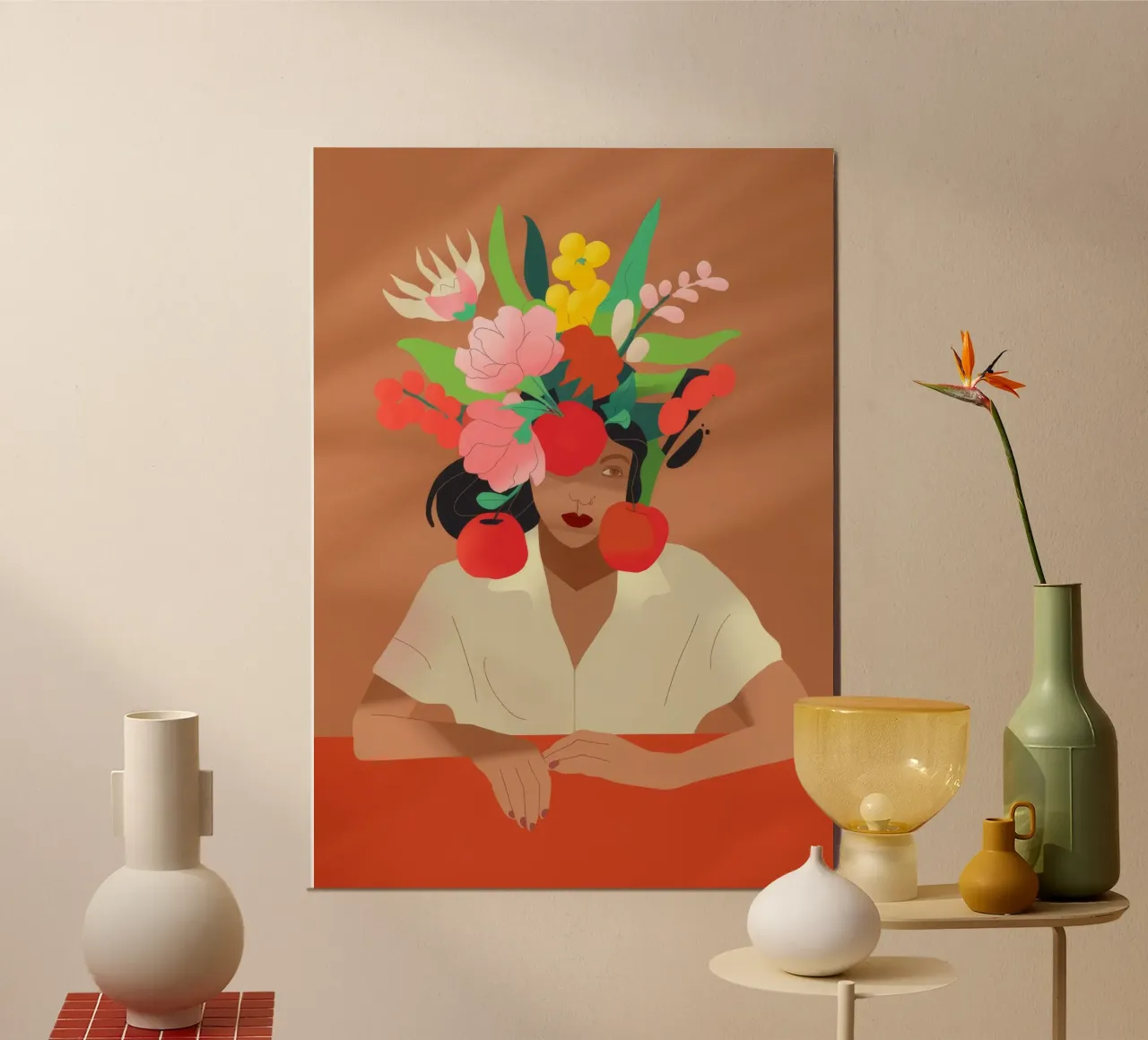 Kopfbedeckung mit Blumen Hahnemühle von Artie Shifa