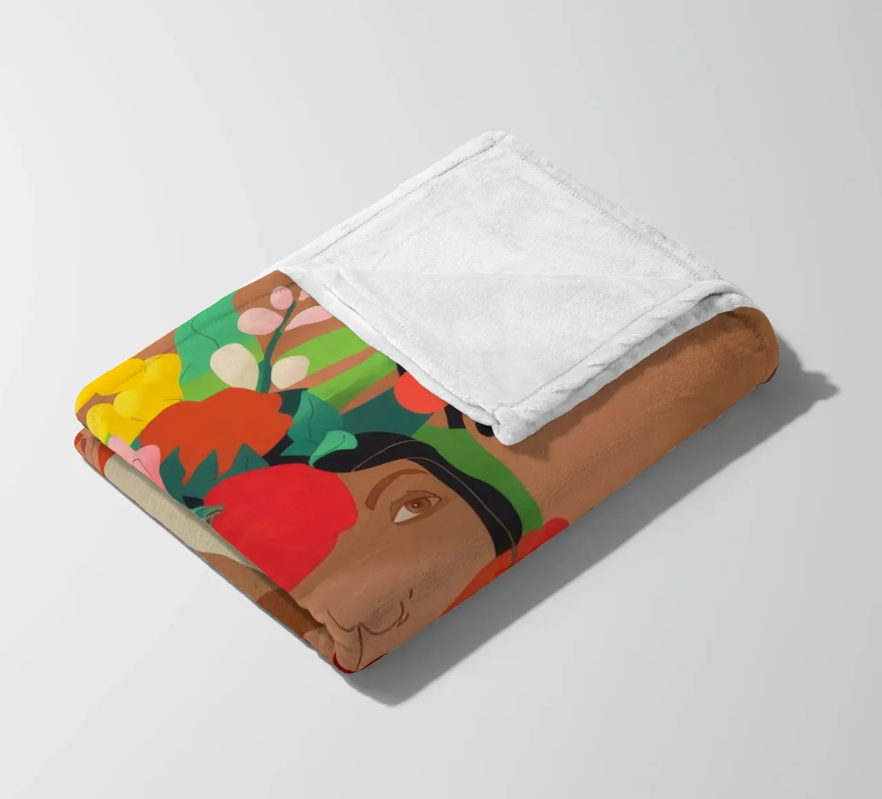 Floral Headpiece fleece blanket by Artie Shifa