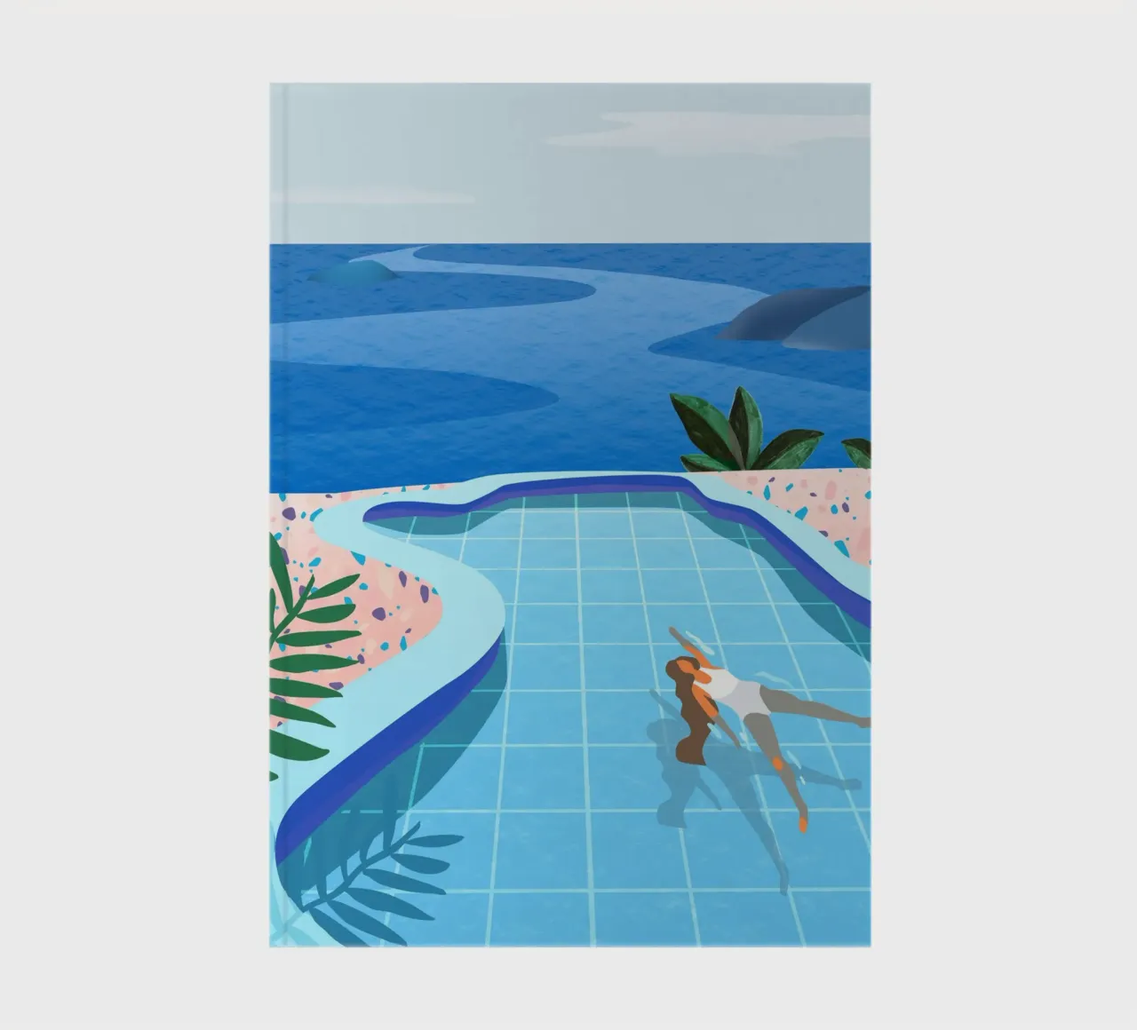 Girl in Pool notebook by PetrArts