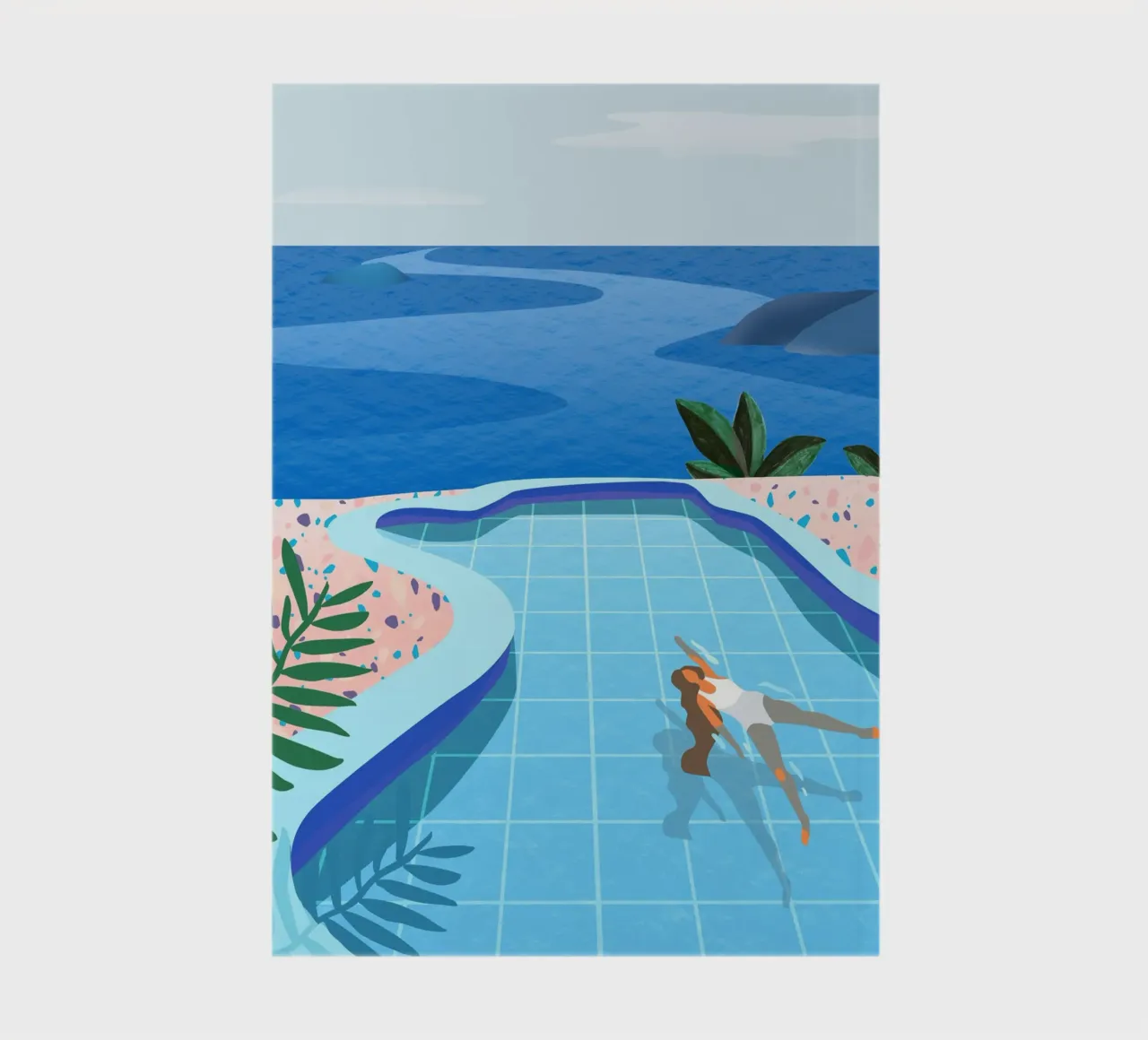 Girl in Pool notebook by PetrArts