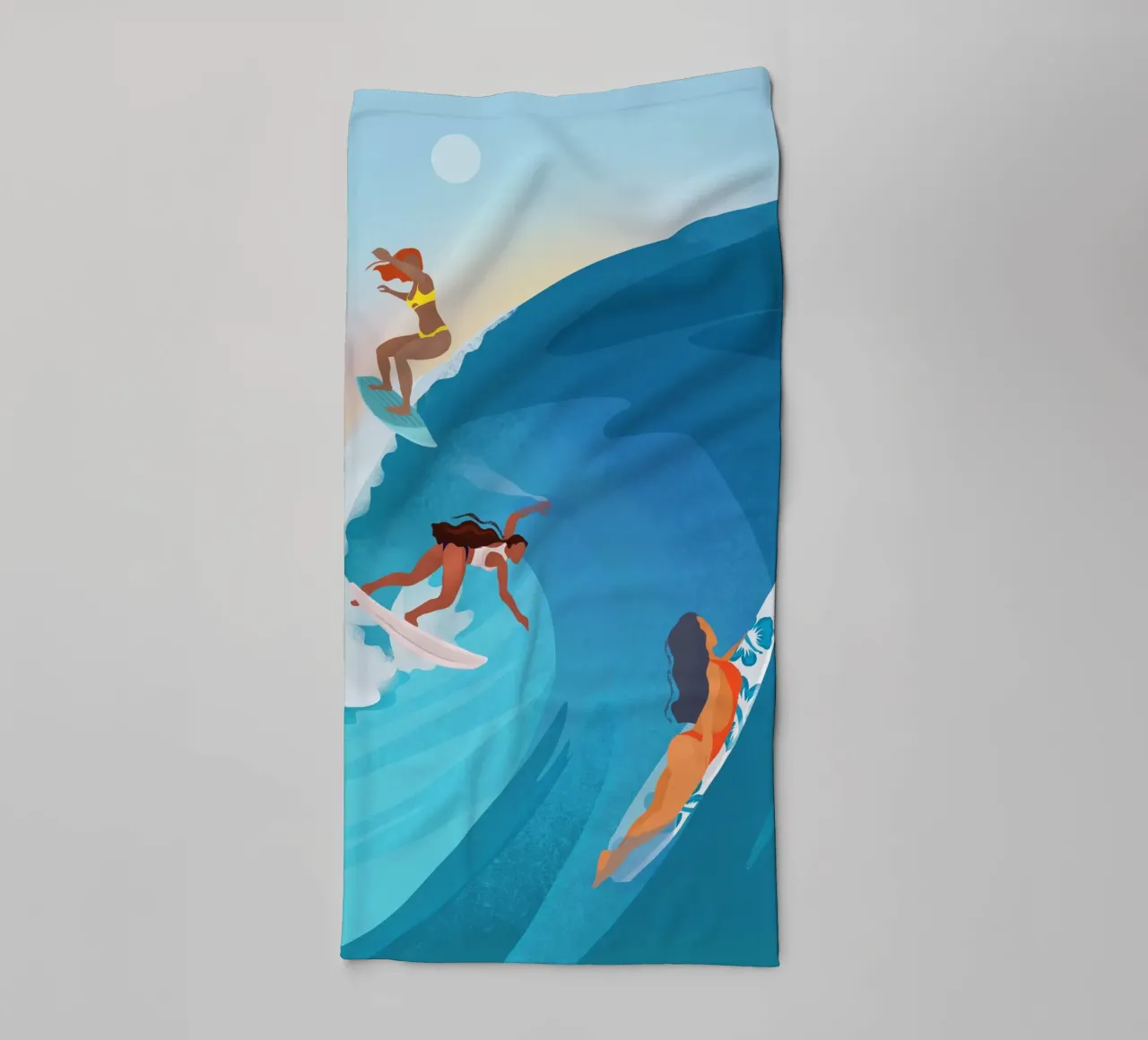 Surfers towel by PetrArts