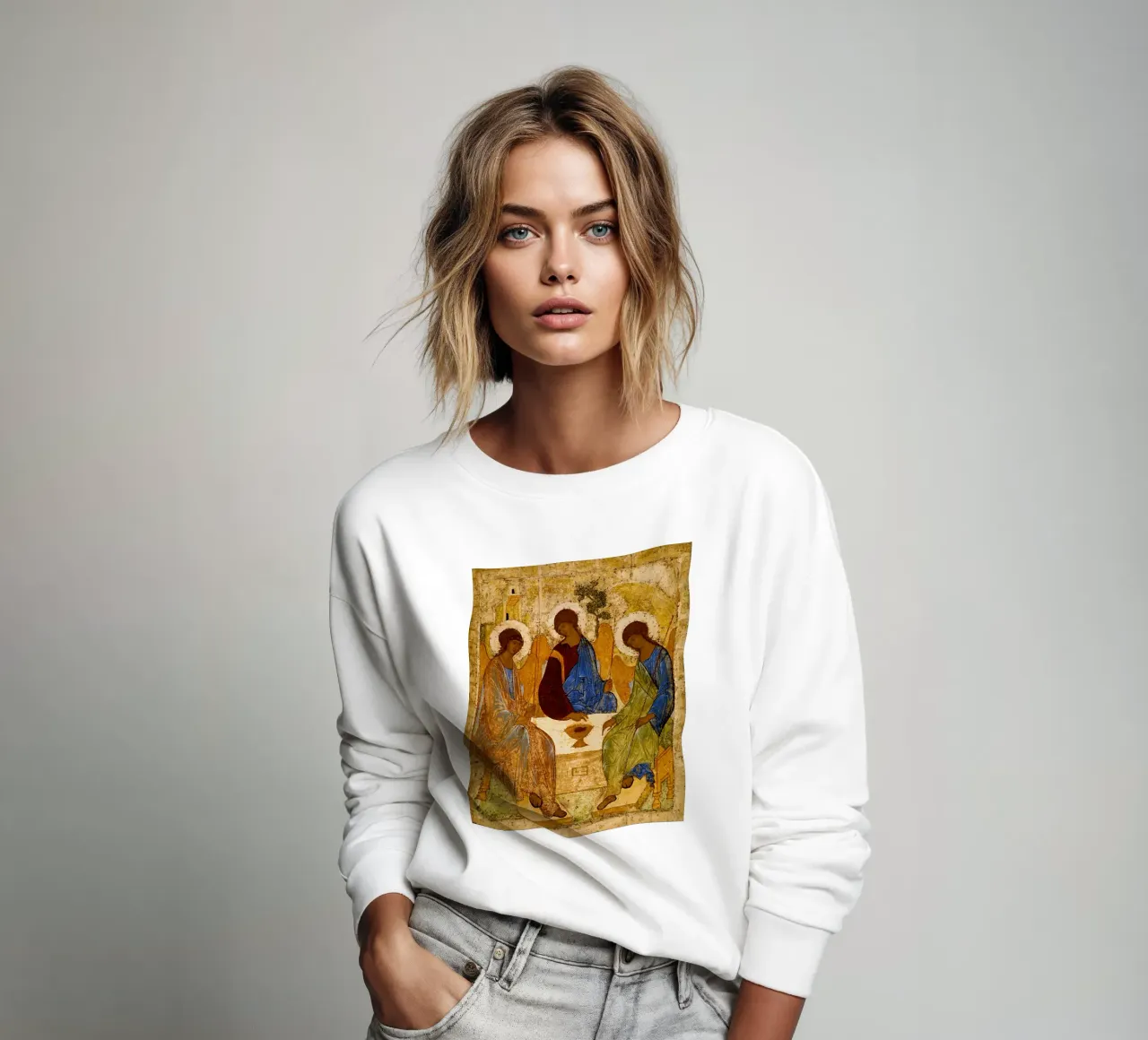 Andrei Rublev - La Santissima Trinità felpa da Timeless Artworks