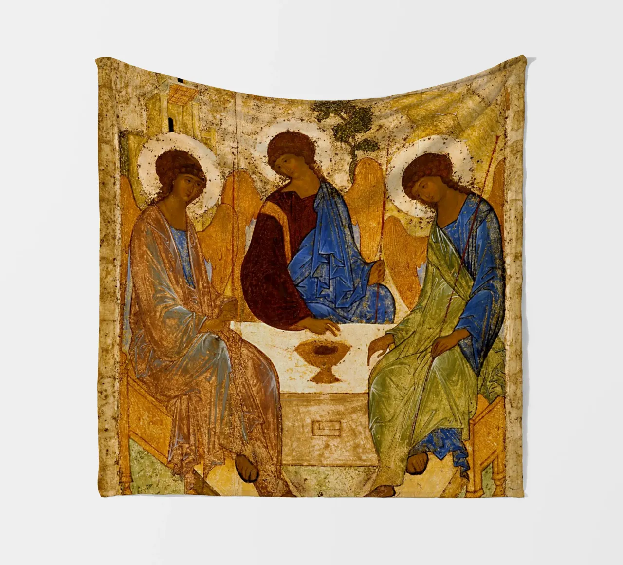 Andrei Rublev - La Santissima Trinità coperta in pile da Timeless Artworks