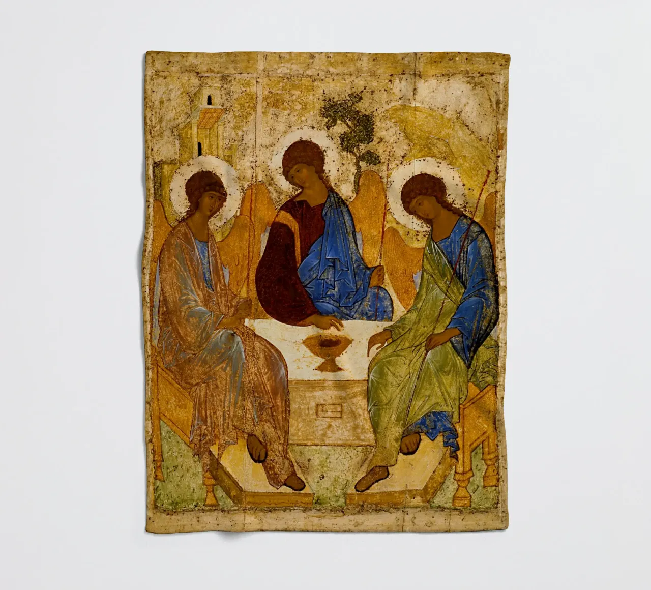 Andrei Rublev - La Santissima Trinità coperta in pile da Timeless Artworks