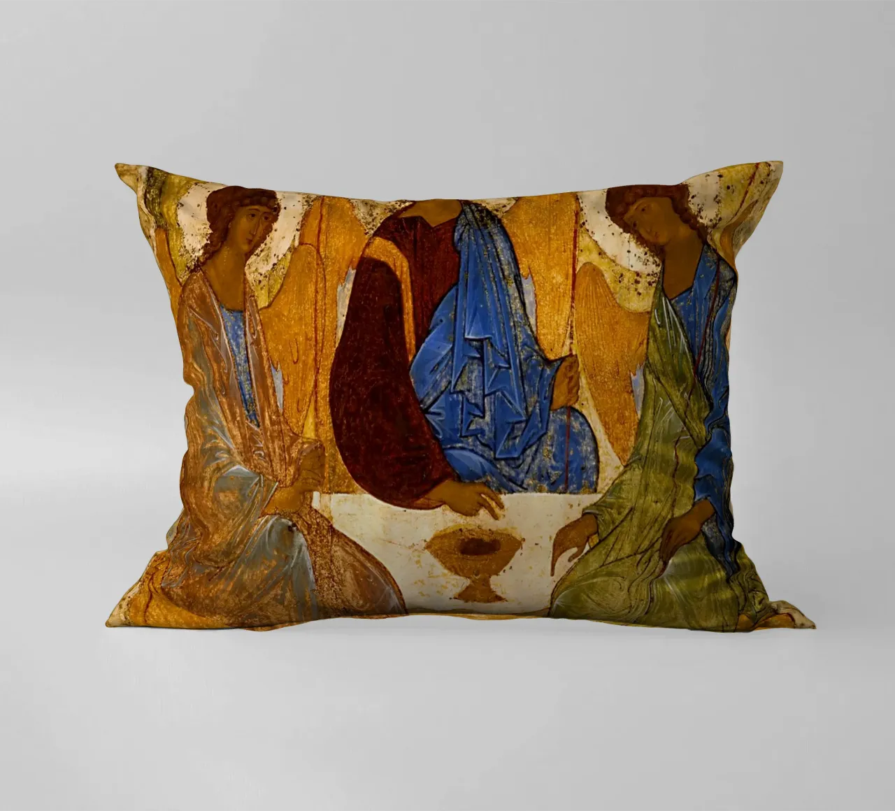 Andrei Rublev - La Santissima Trinità cuscino da Timeless Artworks