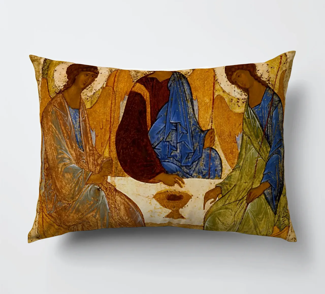 Andrei Rublev - La Santissima Trinità cuscino da Timeless Artworks