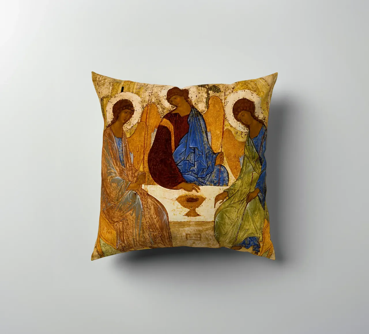 Andrei Rublev - La Santissima Trinità cuscino da Timeless Artworks