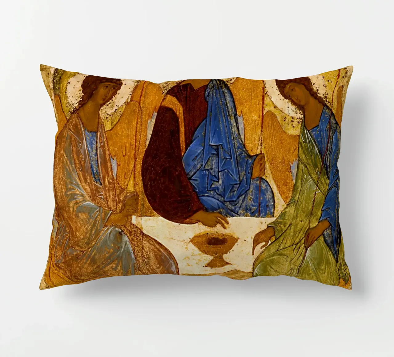 Andrei Rublev - La Santissima Trinità cuscino da Timeless Artworks