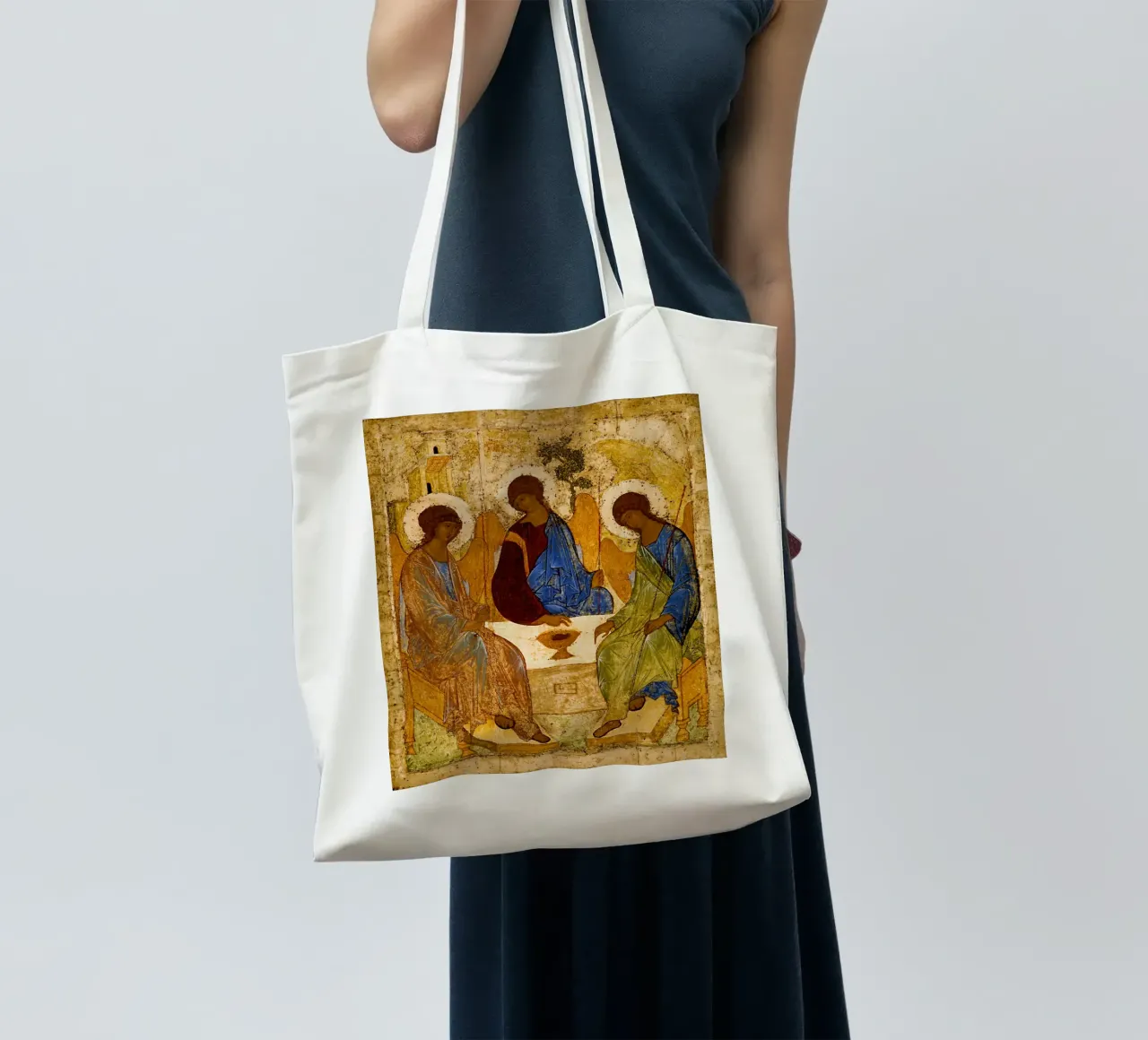 Andrei Rublev - La Santissima Trinità borsa in juta da Timeless Artworks