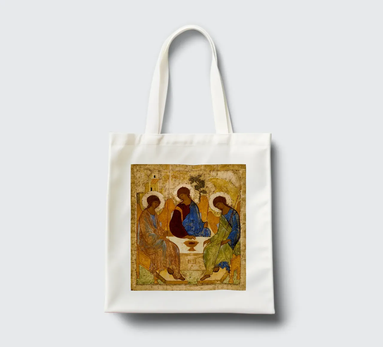 Andrei Rublev - La Santissima Trinità borsa in juta da Timeless Artworks