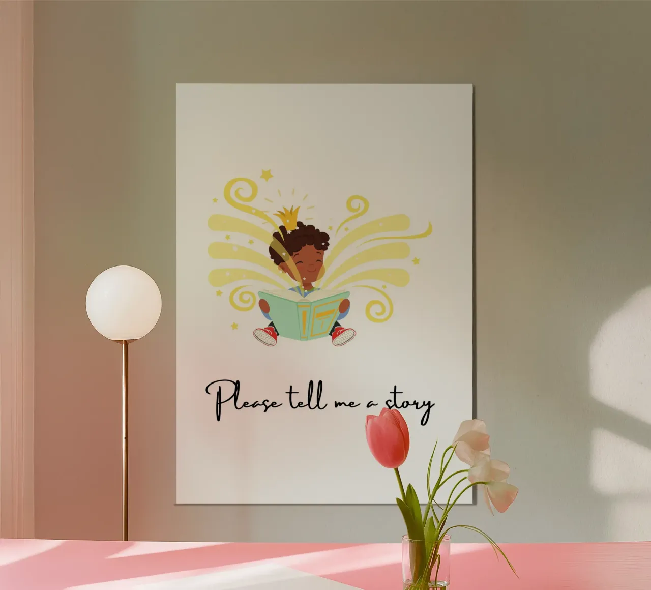 Kids-Story-Book poster con telaio in plastica da AESTHETIC VIBES by Isabel
