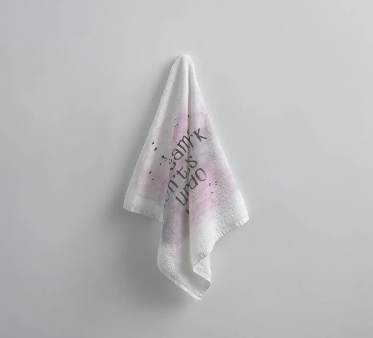 I sogni non funzionano se non si fa l'acquerello rosa asciugamano da bagno da Melanie Viola
