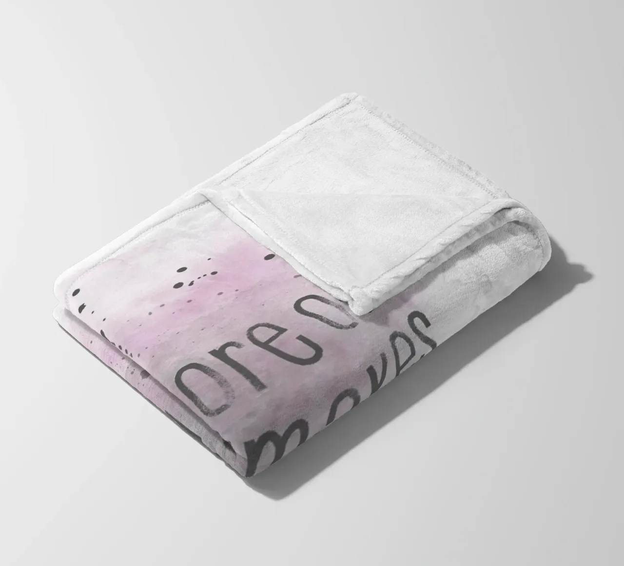 Fate di più di ciò che vi rende felici | acquerello rosa coperta in pile da Melanie Viola