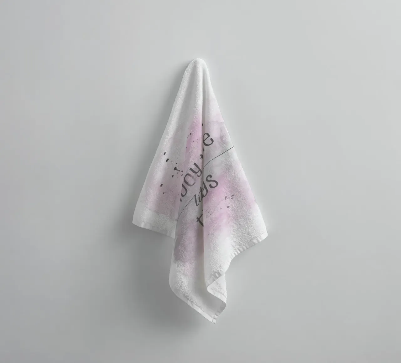 Godetevi le piccole cose | Aquarell rosa asciugamano da bagno da Melanie Viola