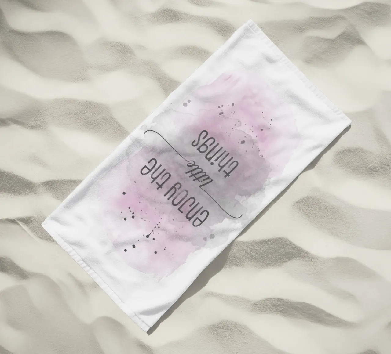 Godetevi le piccole cose | Aquarell rosa telo mare da Melanie Viola