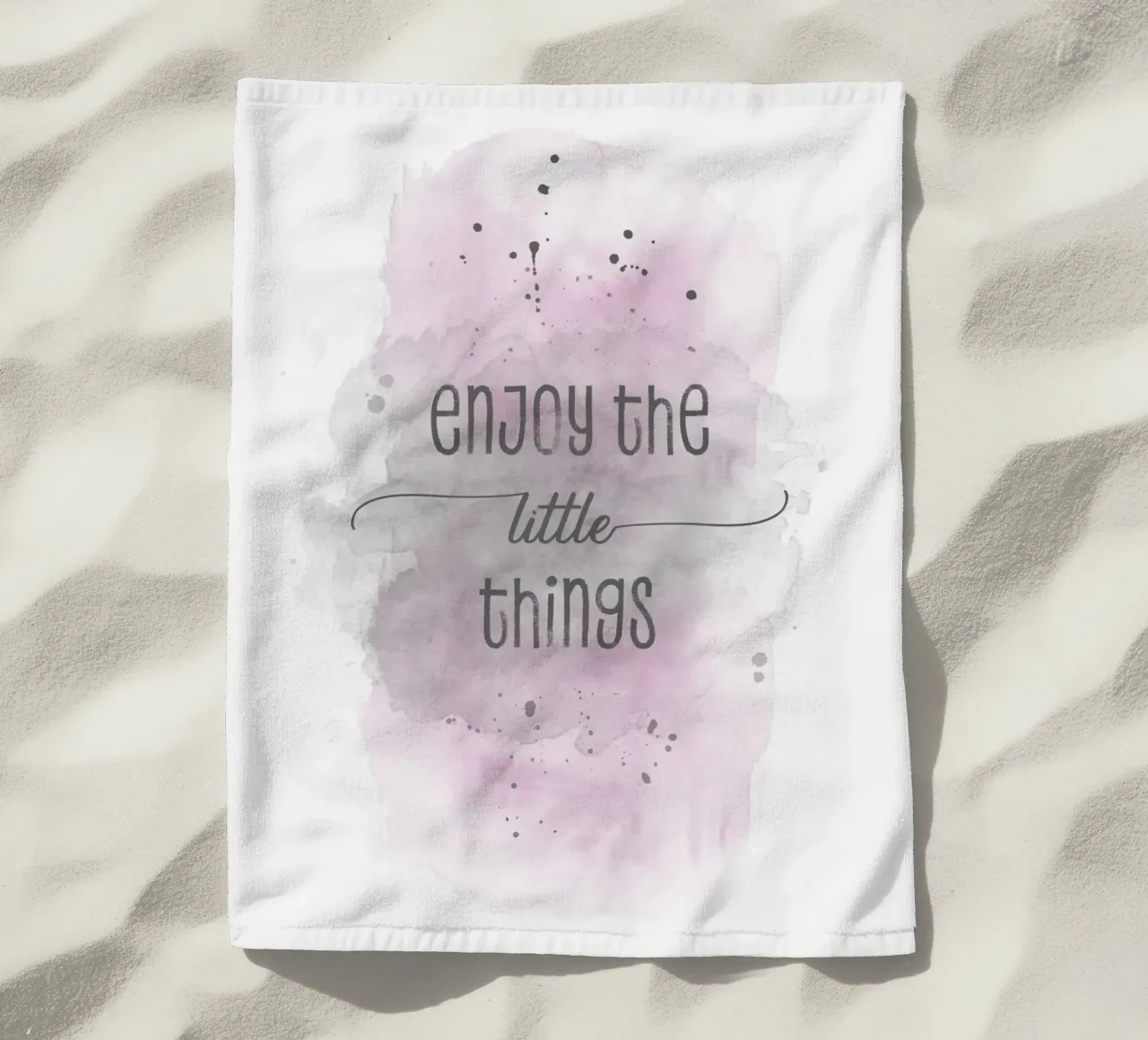 Godetevi le piccole cose | Aquarell rosa telo mare da Melanie Viola