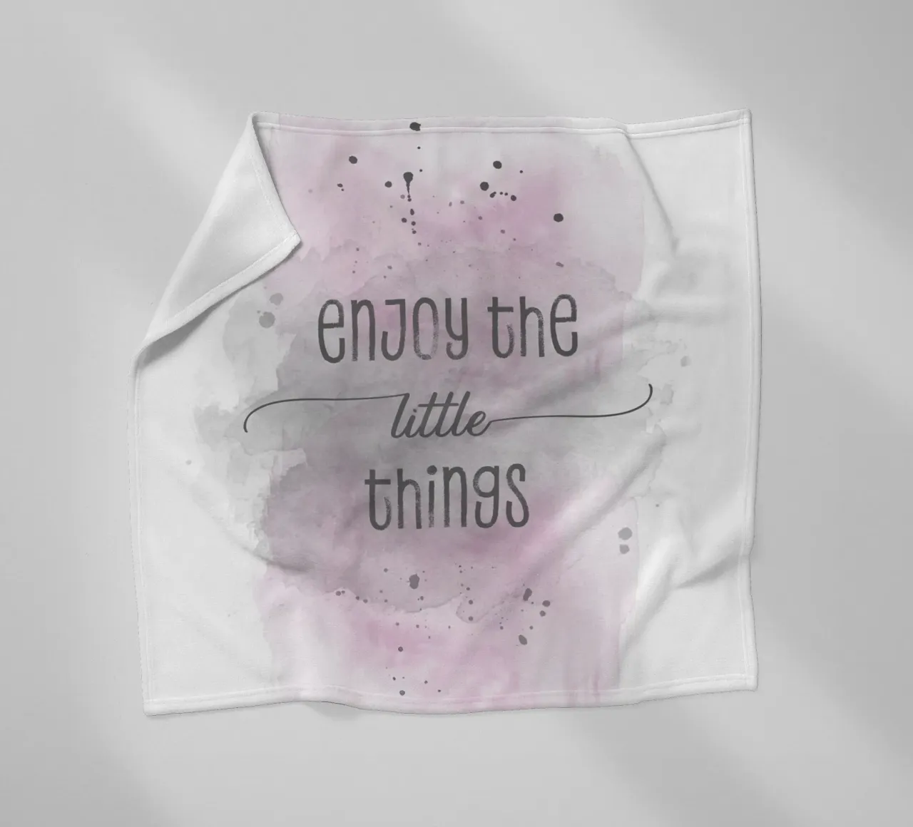 Godetevi le piccole cose | Aquarell rosa coperta in pile da Melanie Viola