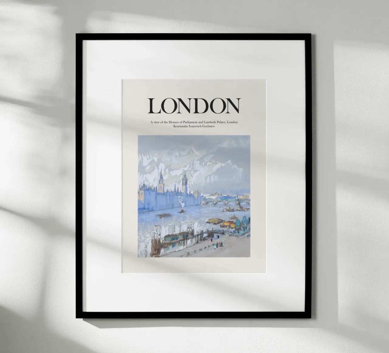 Londra, Regno Unito poster con telaio in legno da Vintagrafica