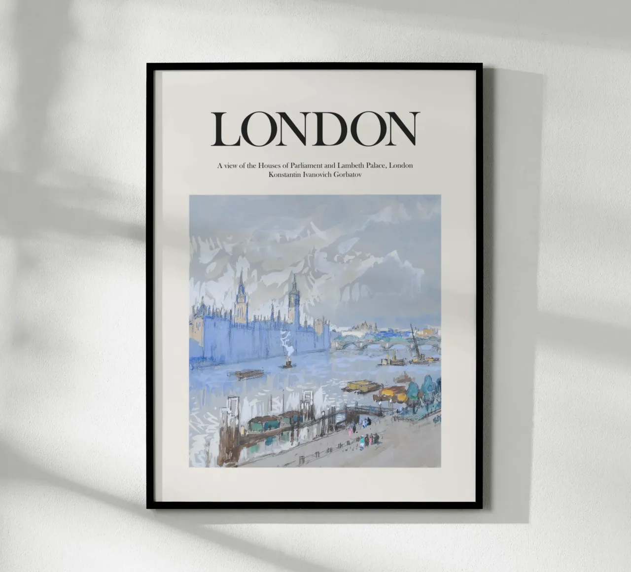 Londra, Regno Unito poster con telaio in legno da Vintagrafica