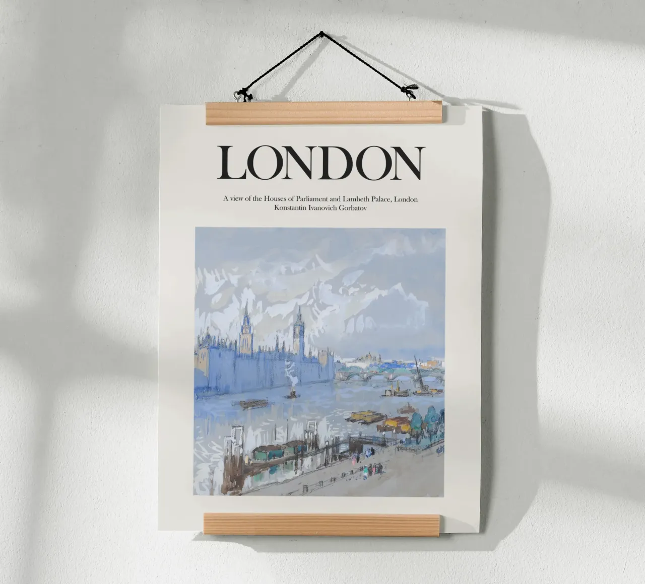 Londra, Regno Unito poster con telaio in legno da Vintagrafica
