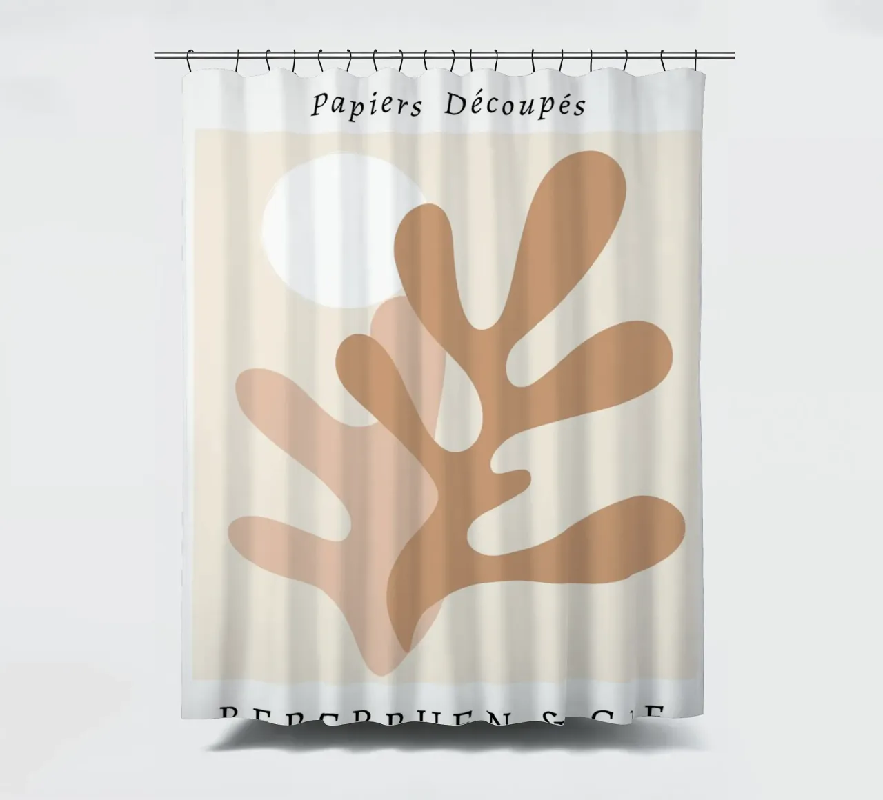 Beige Neutral Henri Matisse shower curtain by pdigitalprints