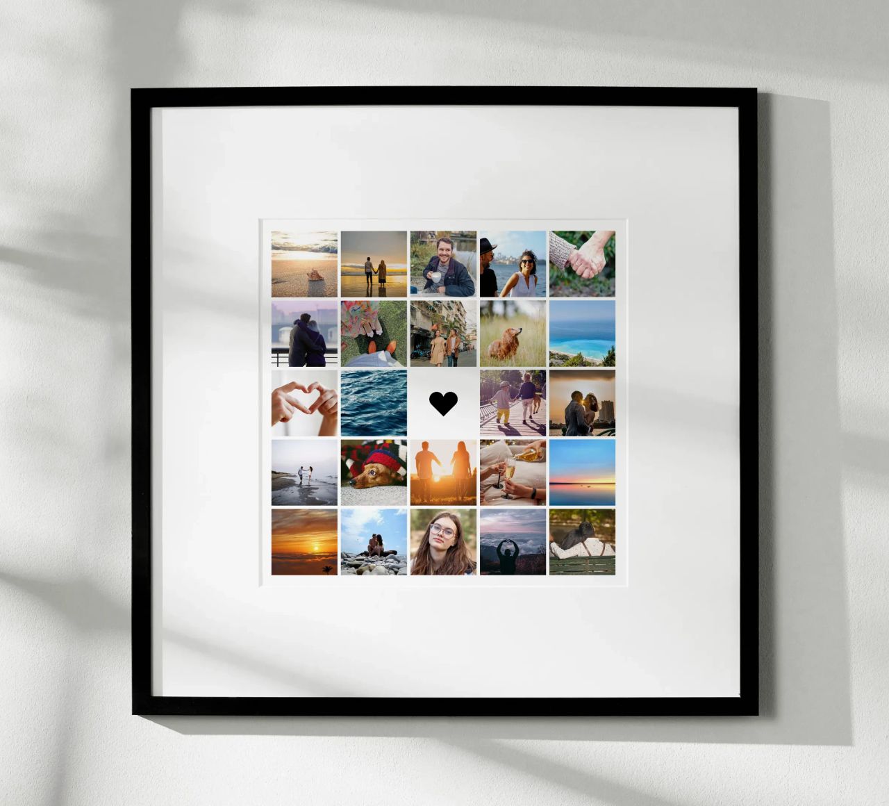 Quadratische Collage mit Herz Poster von Katja Stehle Design
