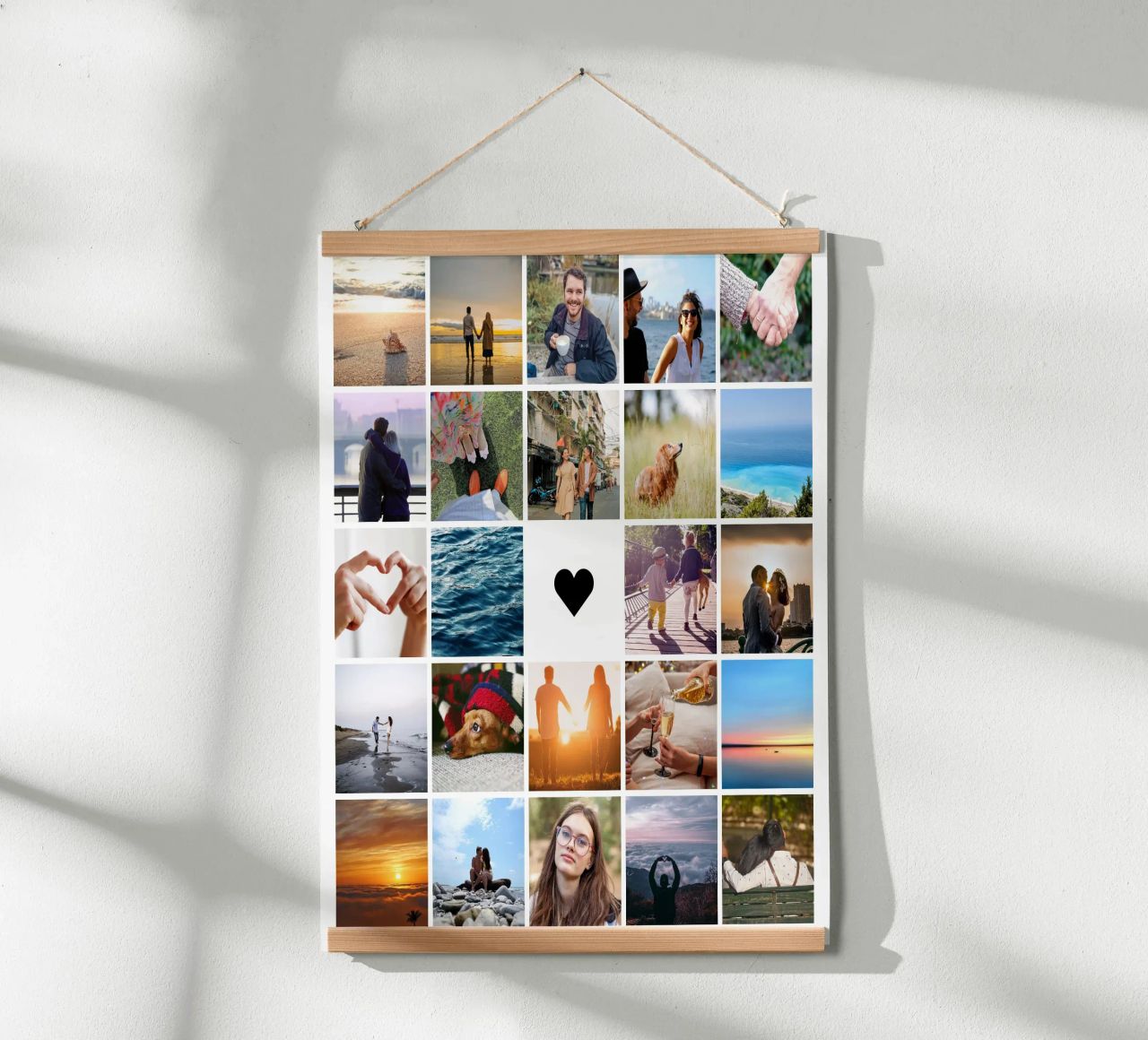 Quadratische Collage mit Herz Poster von Katja Stehle Design