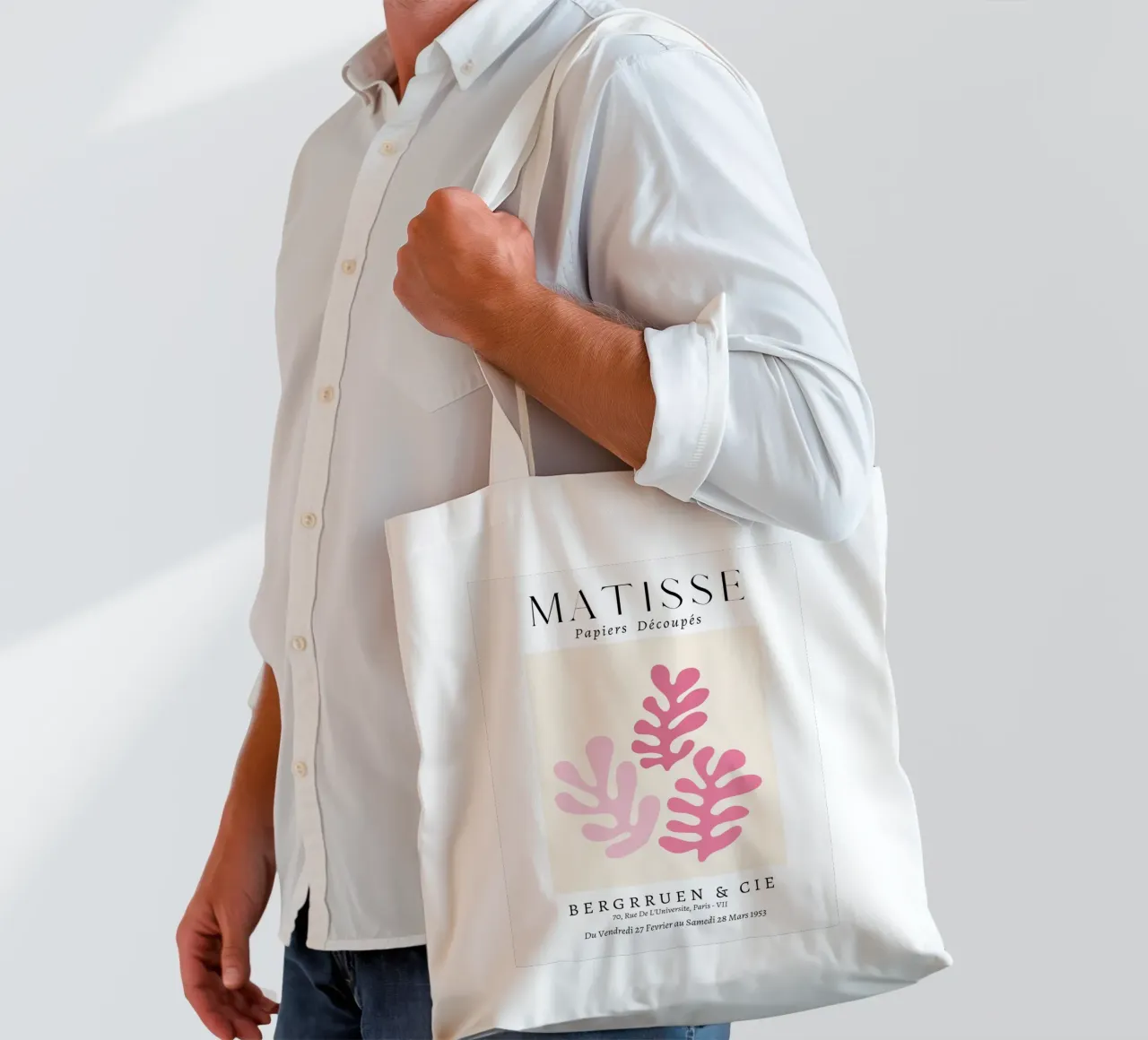 Rosa astratta Henri Matisse borsa in juta da pdigitalprints
