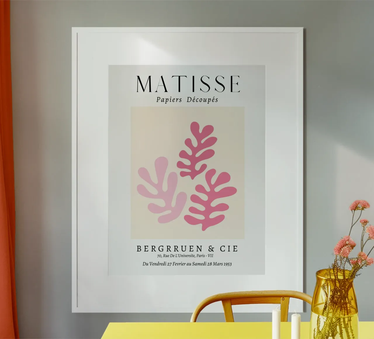 Rosa astratta Henri Matisse poster da pdigitalprints