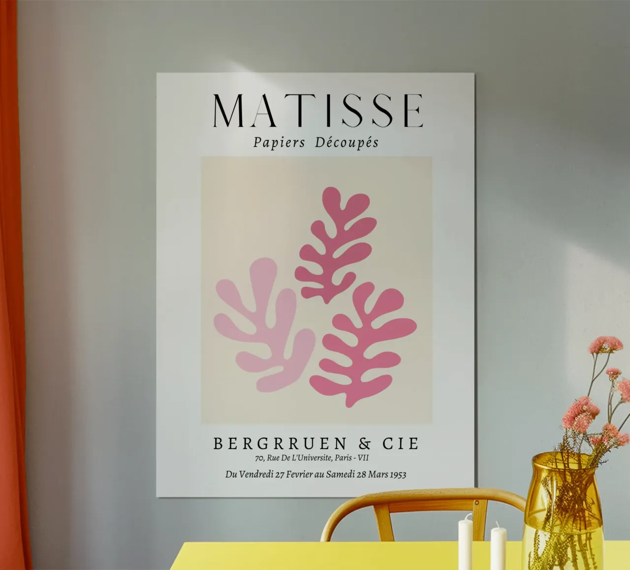 Rosa astratta Henri Matisse poster da pdigitalprints