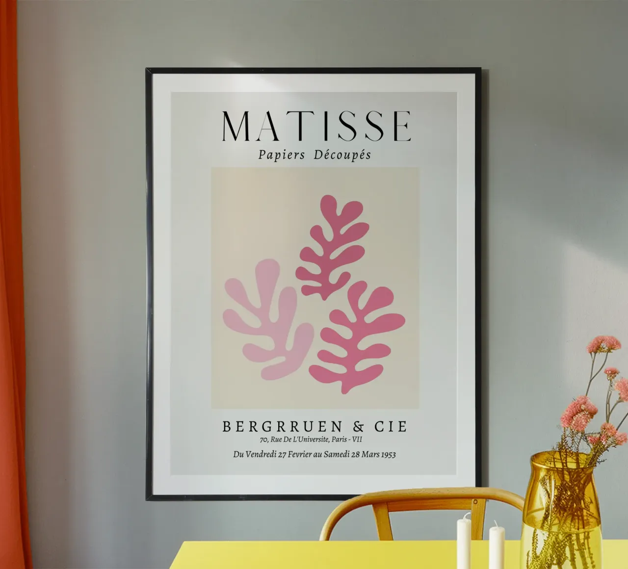 Rosa astratta Henri Matisse poster da pdigitalprints