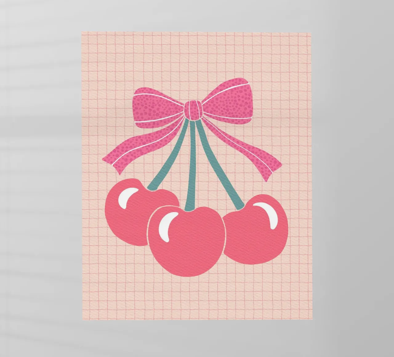 Cherries with Bow – Retro Sweetness pellicola backlit da Claudia S. Design