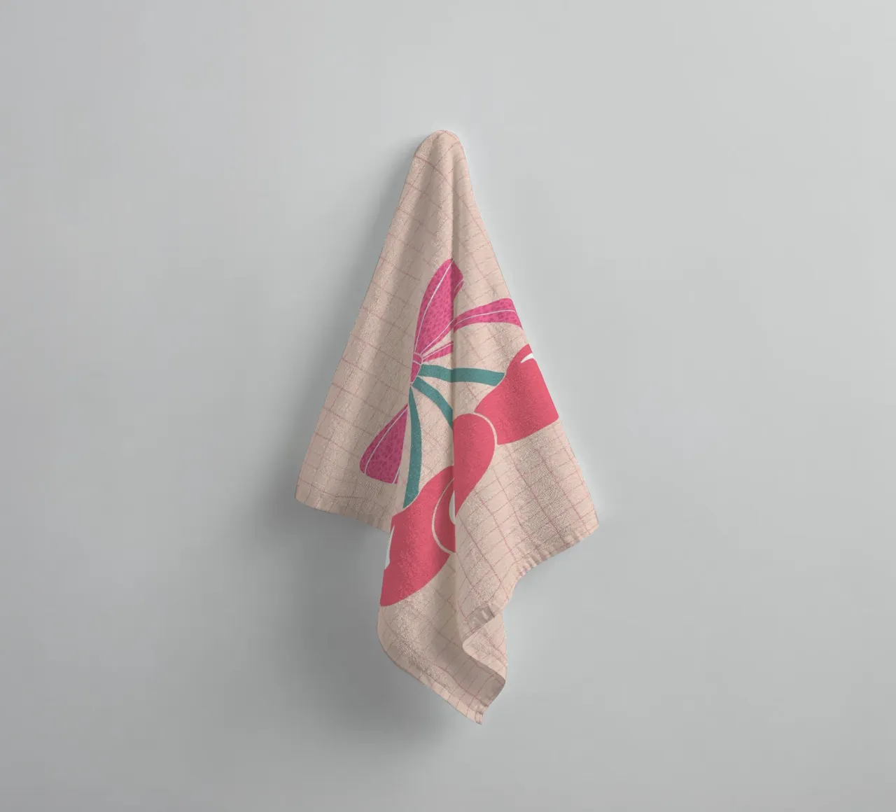 Cherries with Bow – Retro Sweetness towel by Claudia S. Design