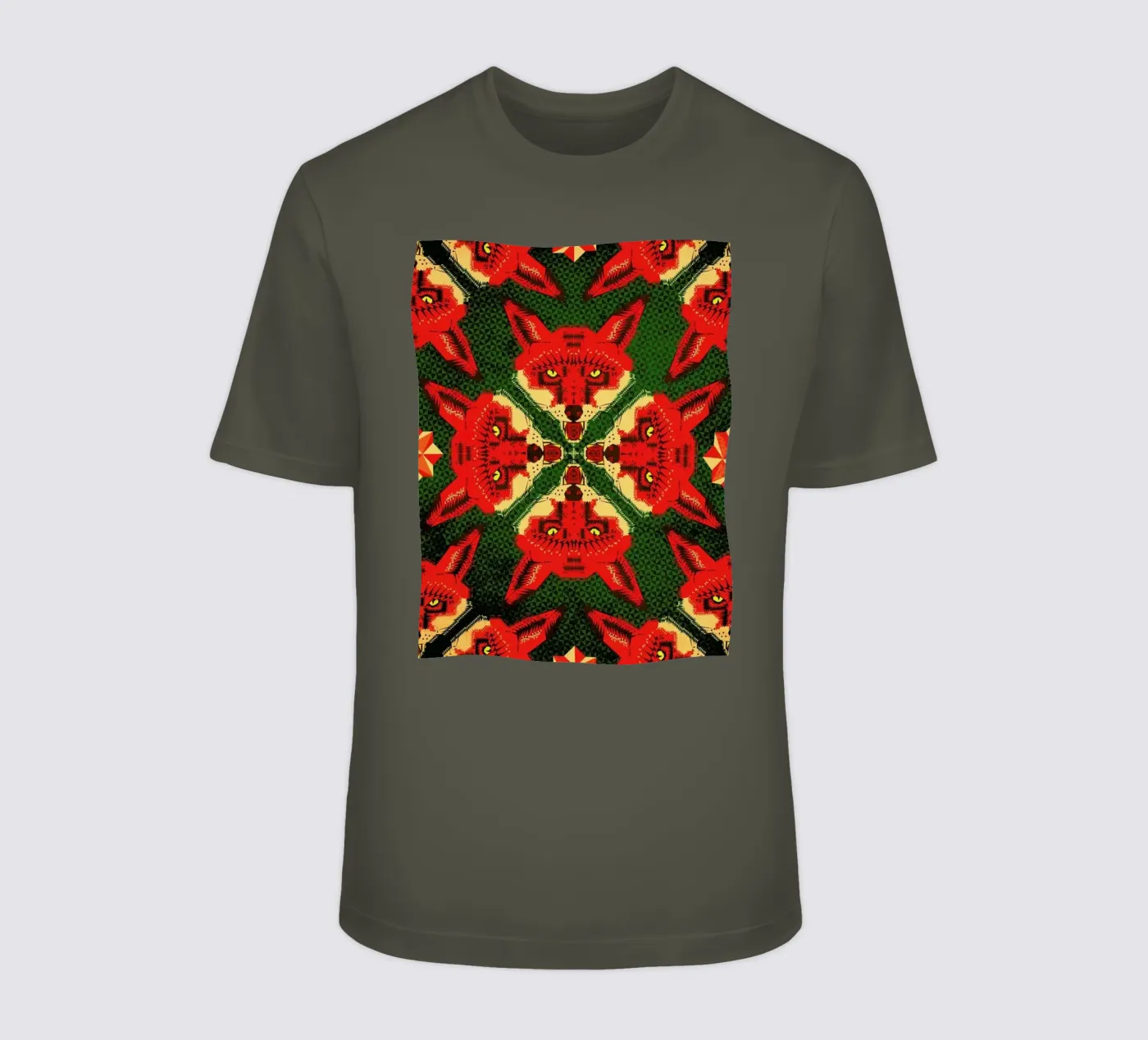 Geometric Fox Pattern t-shirt da Chobopop