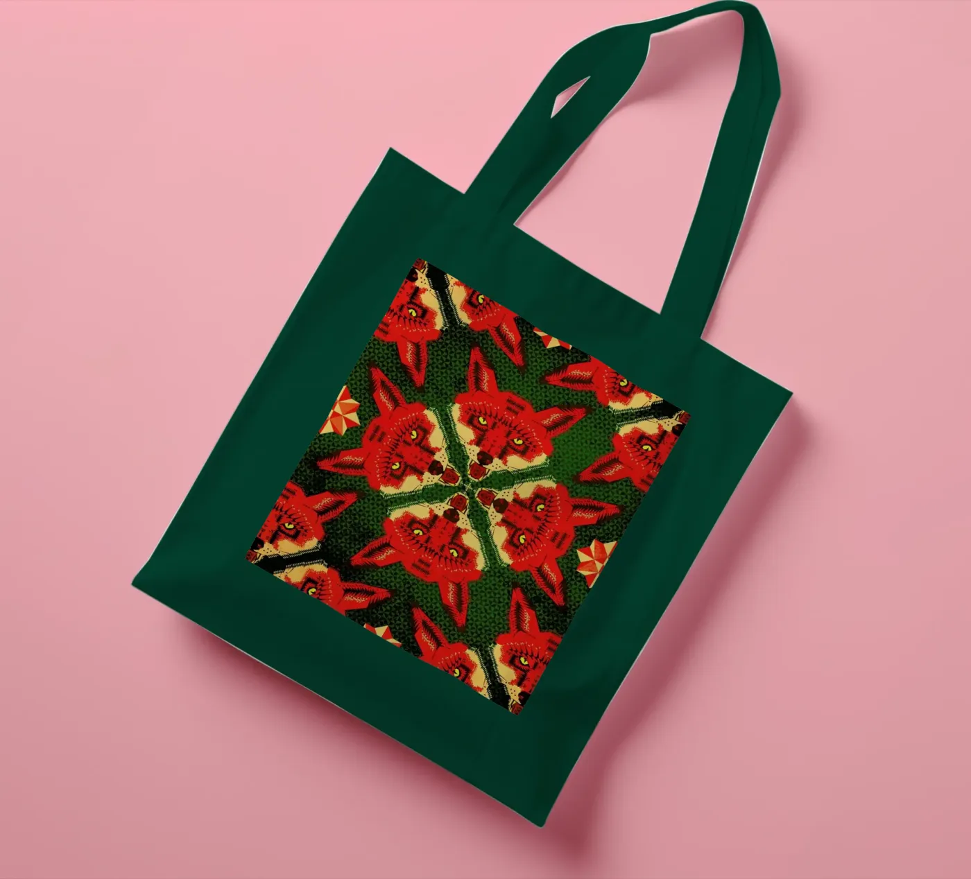 Geometric Fox Pattern tote bag by Chobopop